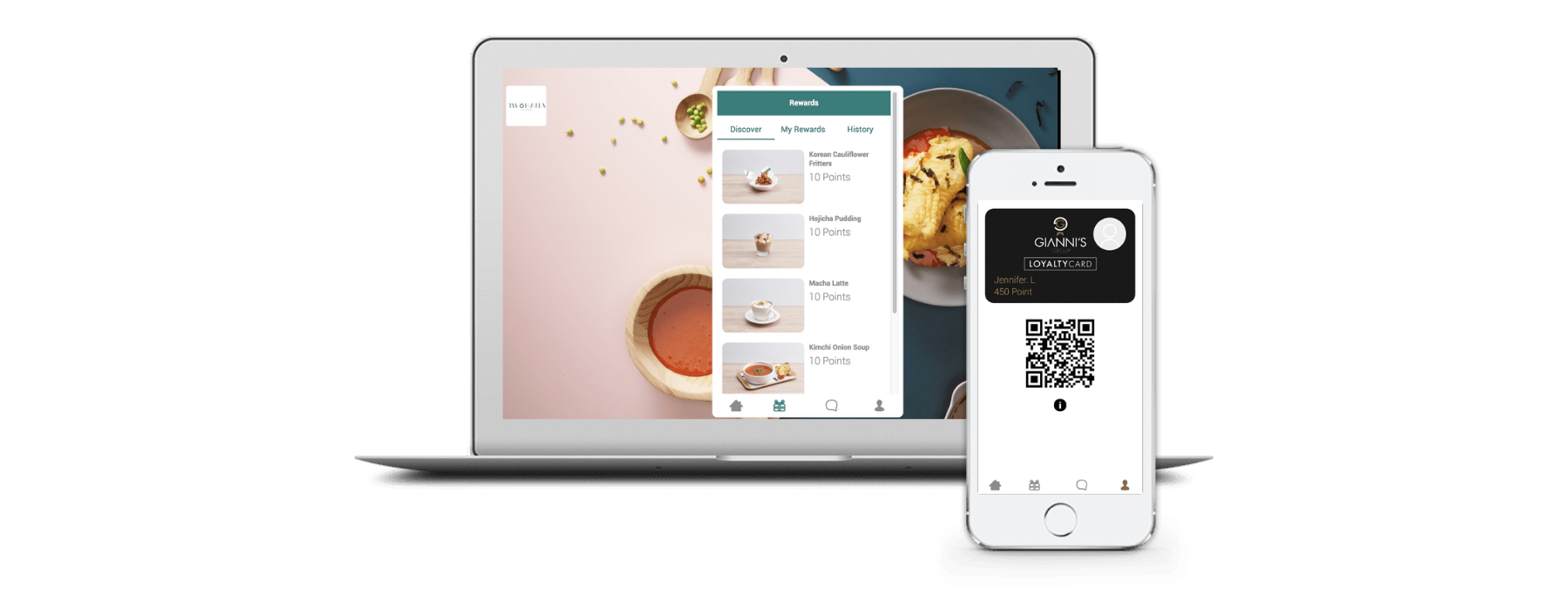 loyalty program display on desktop and mobile